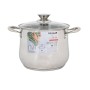 Casserole avec couvercle en verre Reslar  6 L Acier 21,5 x 16,9 cm