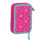 Plumier Doble Pinypon Azul Rosa 12.5 x 19.5 x 4 cm (28 piezas)