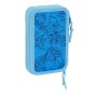 Plumier Doble Stitch Azul 12.5 x 19.5 x 4 cm (28 piezas)