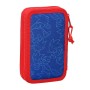 Plumier Doble Sonic Let's roll Azul marino 12.5 x 19.5 x 4 cm (28 piezas)