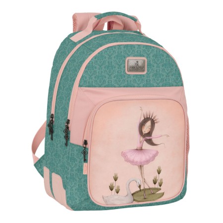 Mochila Escolar Santoro Swan lake Gris Rosa 32 x 42 x 15 cm