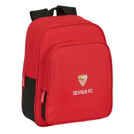 Mochila Escolar Sevilla Fútbol Club Negro Rojo 28 x 34 x 10 cm