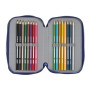 Plumier Triple F.C. Barcelona Rojo Azul marino 12.5 x 19.5 x 5.5 cm (36 Piezas)