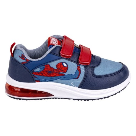 Baskets LED Spiderman Velcro Bleu