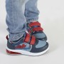 Baskets LED Spiderman Velcro Bleu