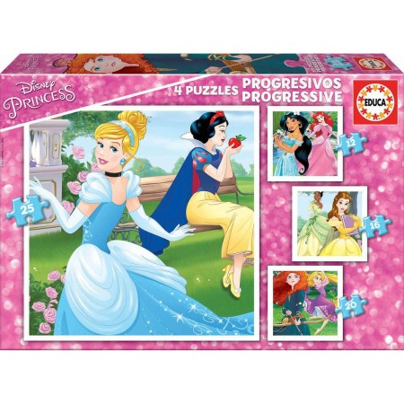 Set de 4 Puzzles  Princesses Disney Magical     16 x 16 cm