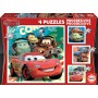 Set de 4 Puzzles  Cars Let's race     16 x 16 cm