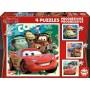 Set de 4 Puzzles  Cars Let's race     16 x 16 cm