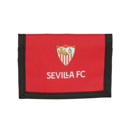 Cartera Sevilla Fútbol Club Negro Rojo 12.5 x 9.5 x 1 cm