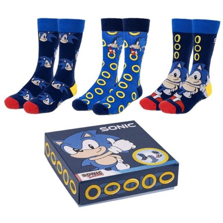 Calcetines Sonic 36-41 3 Piezas