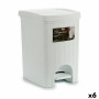 Poubelle à pédale Stefanplast Elegance Blanc Plastique 20 L 27,5 x 38,5 x 31 cm (6 Unités)