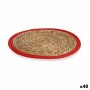 Dessous de plat Naturel Rouge 35 x 1 x 35 cm (48 Unités)