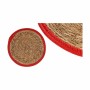 Salvamantel Natural Rojo 35 x 1 x 35 cm (48 Unidades)