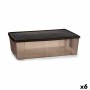 Caja de Almacenaje con Tapa Stefanplast Elegance Marrón Plástico 30 L 38,5 x 17 x 59,5 cm (6 Unidades)