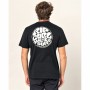 T shirt à manches courtes Rip Curl Wettie Essential Noir Homme