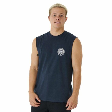 Maillot de Corps sans Manches pour Homme Rip Curl Stapler Muscle Blue marine Homme