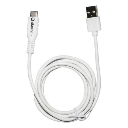 Cable USB A 2.0 a USB C Silver Electronics 93642 1,5 m Blanco