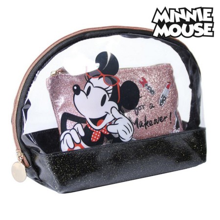 Trousse de toilette Minnie Mouse Noir (2 pcs)
