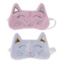 Antifaz DKD Home Decor Blanco Rosa Gato (2 pcs) (18 x 1 x 11 cm)