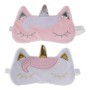 Antifaz DKD Home Decor Blanco Rosa Unicornio (2 pcs) (18 x 1 x 11 cm)