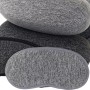 Coussin Cervical DKD Home Decor De voyage Noir Gris Polyester Spandex (2 pcs) (32 x 30 x 8 cm)