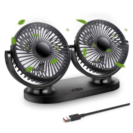 Mini Ventilador Portátil USB 360º Negro (Reacondicionado A+)