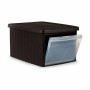 Caja de Almacenaje con Tapa Stefanplast Elegance Lateral Marrón Plástico 29 x 21 x 39 cm (5 Unidades)