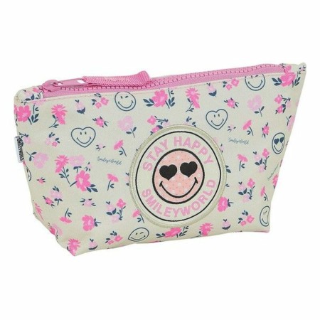 Neceser Escolar Smiley World Garden Blanco Rosa