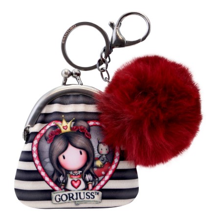 Porte-clés Porte-monnaie Gorjuss Finding my way Rouge Pompon