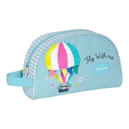 Neceser Infantil BlackFit8 Fly with me Blanco Azul cielo (28 x 18 x 10 cm)