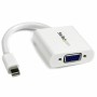 Adaptador Mini DisplayPort a VGA Startech MDP2VGAW Blanco Negro 0,12 m