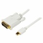 Adaptateur Mini DisplayPort vers DVI Startech MDP2DVIMM3W     Blanc 90 cm 0,9 m