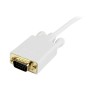 Adaptador Mini DisplayPort a VGA Startech MDP2VGAMM6W     (1,8 m) Blanco