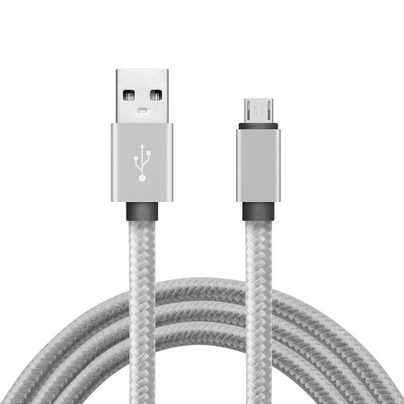 Câble Micro USB vers USB Unotec 3 m Argenté
