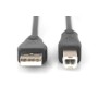 Cable USB A a USB B Digitus AK-300105-030-S 3 m Negro