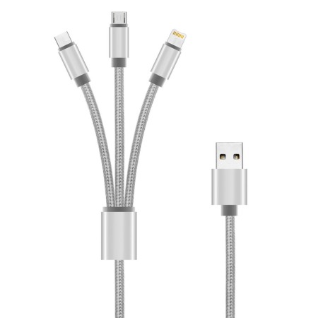 Cable USB Nueboo Plateado 1 m