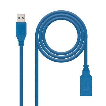 Cable Alargador USB NANOCABLE CABLE USB 3.0, TIPO A/M-A/H, AZUL, 2.0 M Azul 2 m