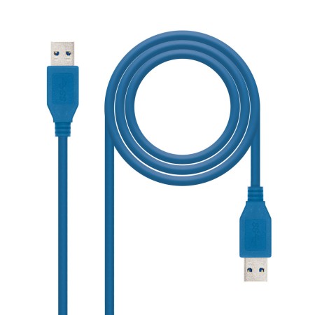 Câble USB NANOCABLE 10.01.1001-BL Bleu 1 m
