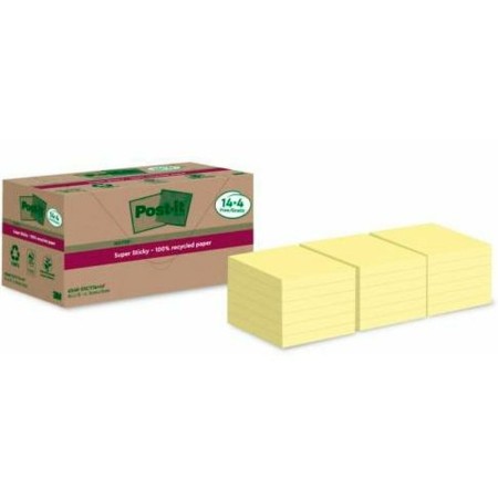 Notas Adhesivas Post-it Amarillo 76 x 76 mm (18 Unidades)