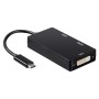 Adaptateur USB C vers VGA/HDMI/DVI Aisens A109-0343 Noir 15 cm