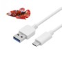 Cable USB A a USB C CoolBox COO-CAB-U3UC Blanco 1 m