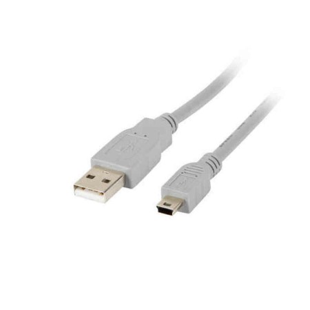 Cable USB 2.0 A a Mini USB B Lanberg CA-USBK-10CC-0018-S Gris 1,8 m (1,8 m)