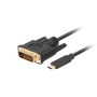 Cable USB C a DVI-D Lanberg CA-CMDV-10CU-0005-BK Negro 500 cm