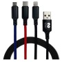 Cable Micro USB Subblim Premium 3in1 1 m