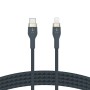 Cable USB-C a Lightning Belkin CAA011BT2MBL 2 m Azul