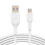 Cable USB a micro USB Belkin CAB005BT1MWH 1 m Blanco