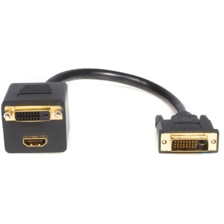 Cable DVI Startech DVISPL1DH Negro