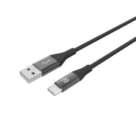 Cable USB-C a USB Celly USBTYPECCOLORBK Negro 1 m