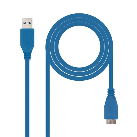 Cable USB 3.0 A a Micro USB B NANOCABLE CABLE USB 3.0, TIPO A/M-MICRO B/M, AZUL, 1.0 M Azul 1 m