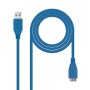 Cable USB 3.0 A a Micro USB B NANOCABLE CABLE USB 3.0, TIPO A/M-MICRO B/M, AZUL, 1.0 M Azul 1 m